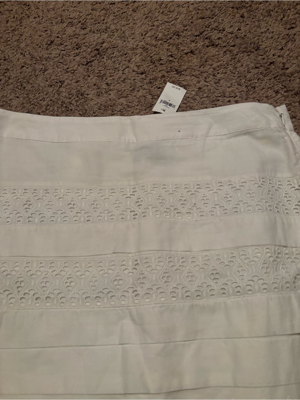 NWT Gap White Eyelet Lace Mini Skirt 6 - Picture 2 of 2